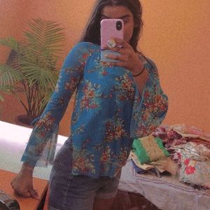 Netted cute long sleeve shirt